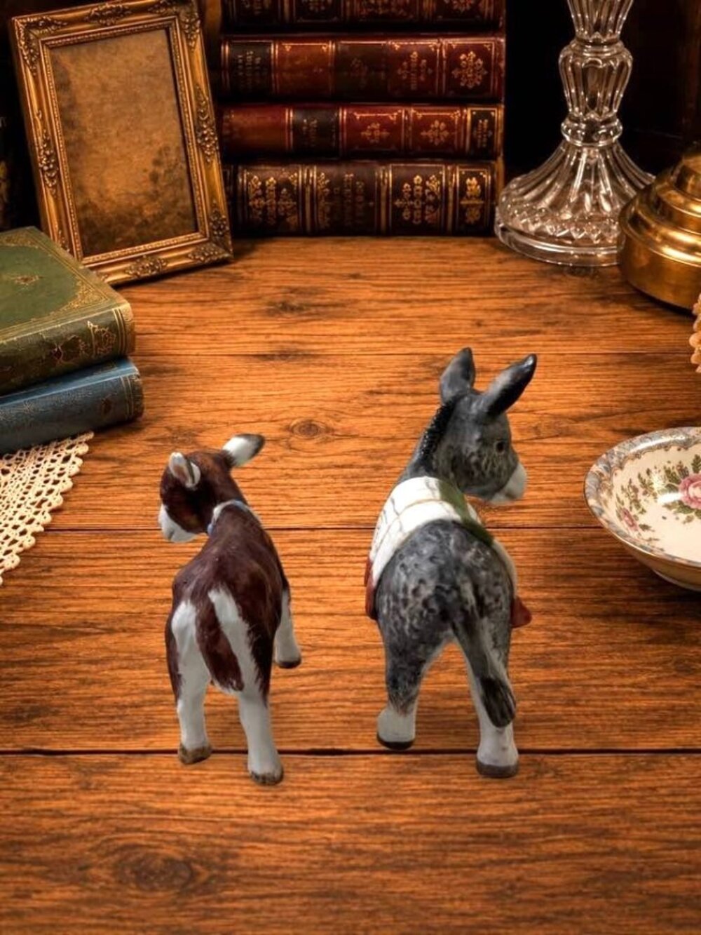 Gregory Perillo Sagebrush Kids Christmas Nativity Donkey Goat Burro Figurines - Picture 2 of 9
